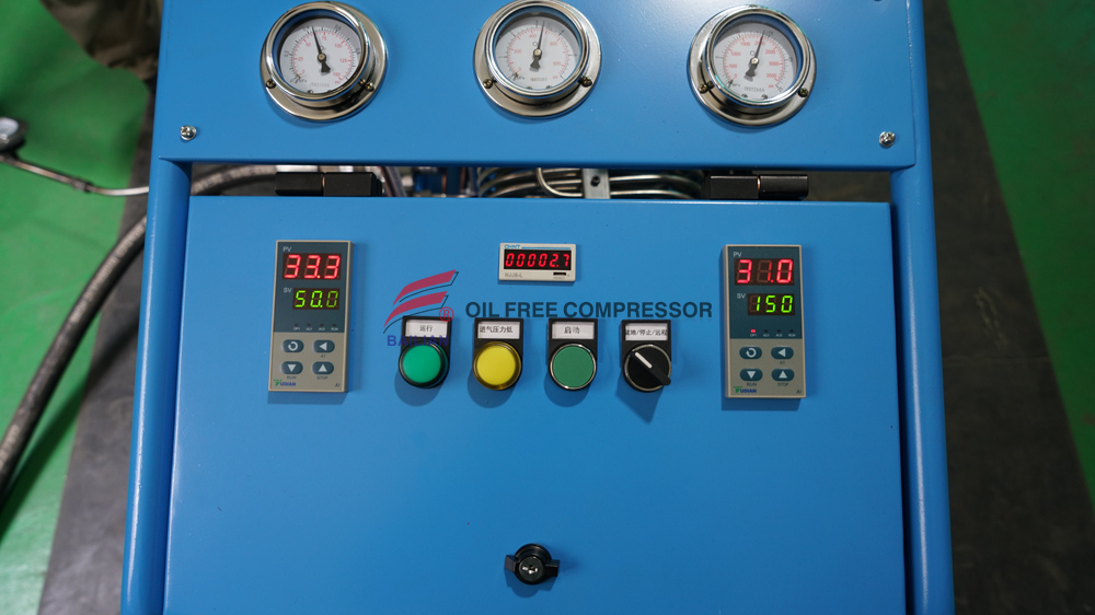 Compressor médico de alta pressão Gow-3 / 4-150 do oxigênio do impulsionador 1m3
