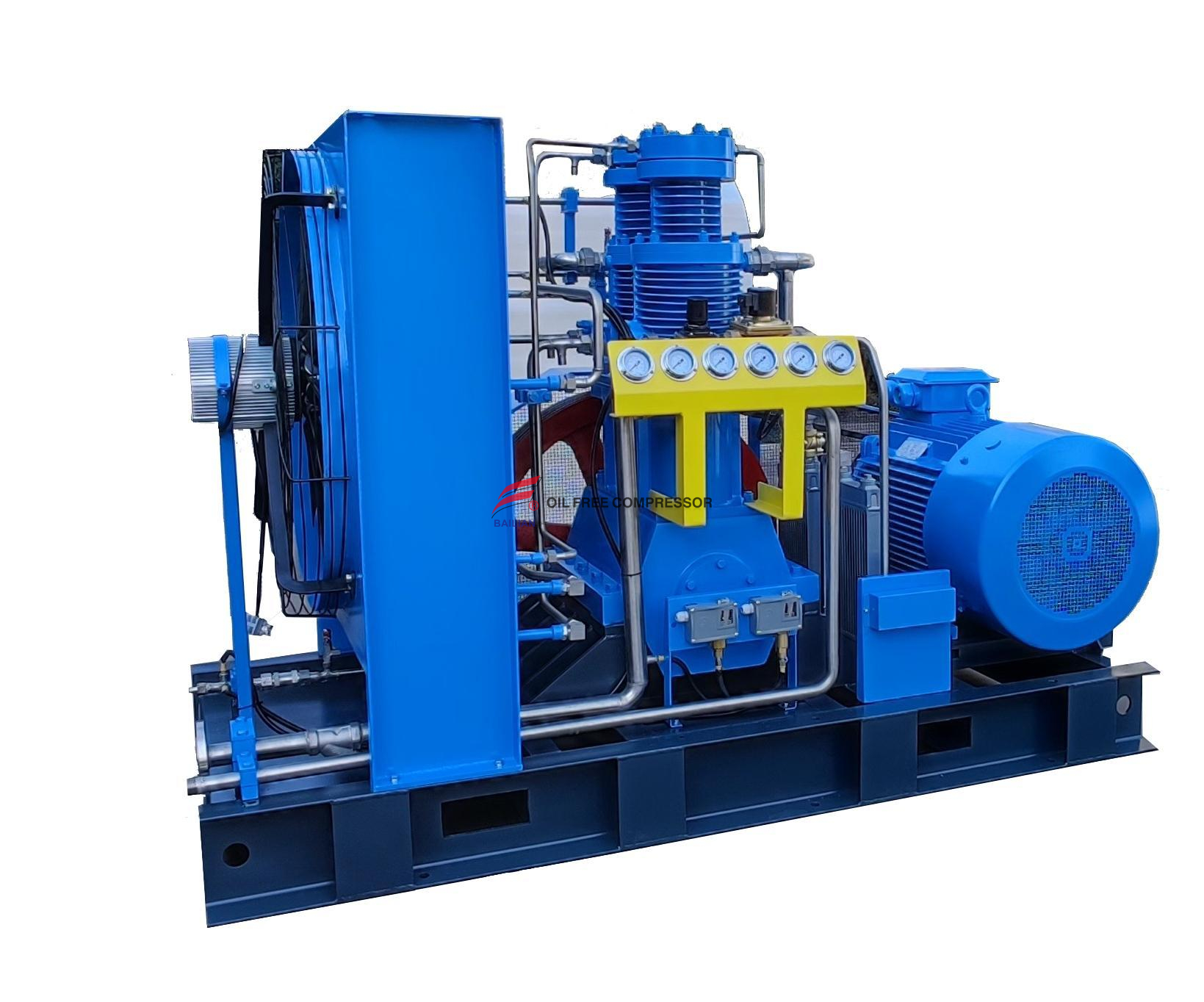 Compressor de enchimento de oxigênio de alta pressão isento de óleo 150NM3 150BAR